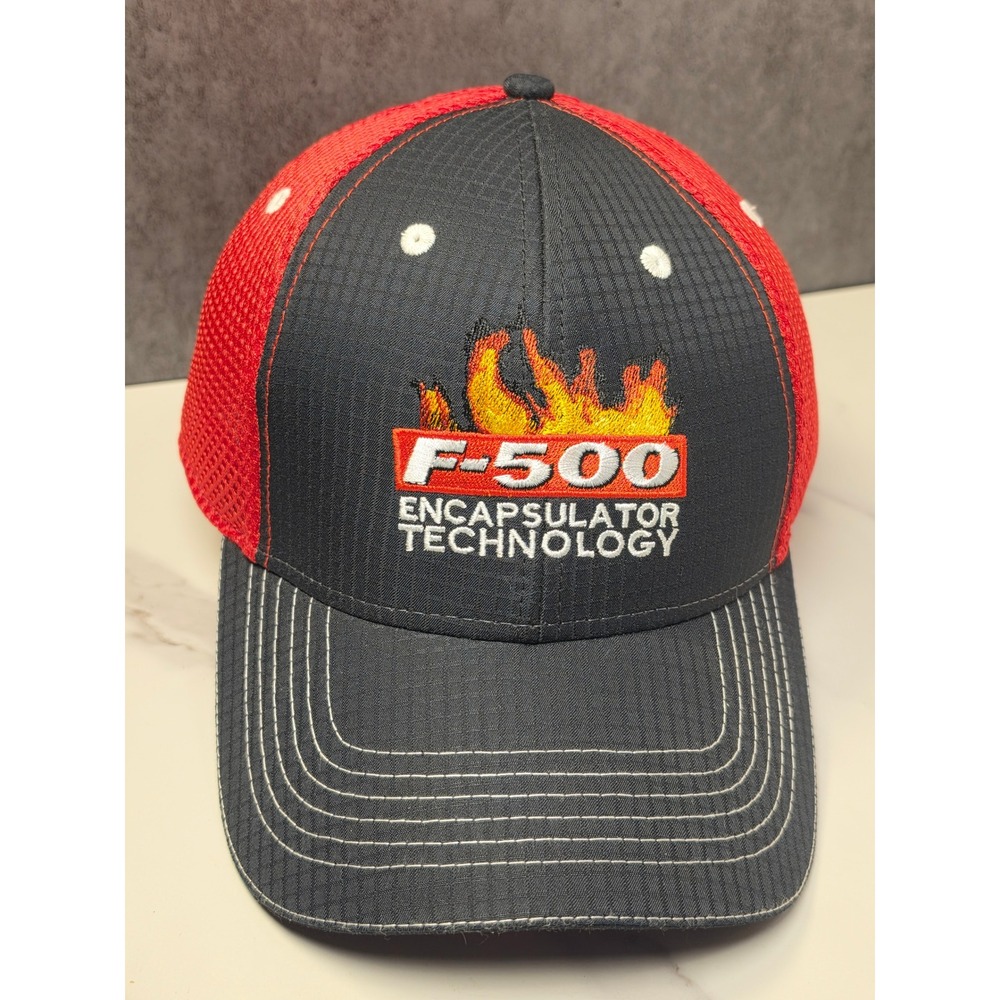Atlanta Cap‎ Co Fire Extinguishing Technology Trucker Hat Black Red Mesh